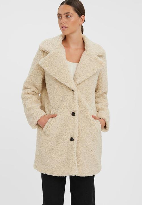 Vero Moda - Kylie teddy coat - oatmeal