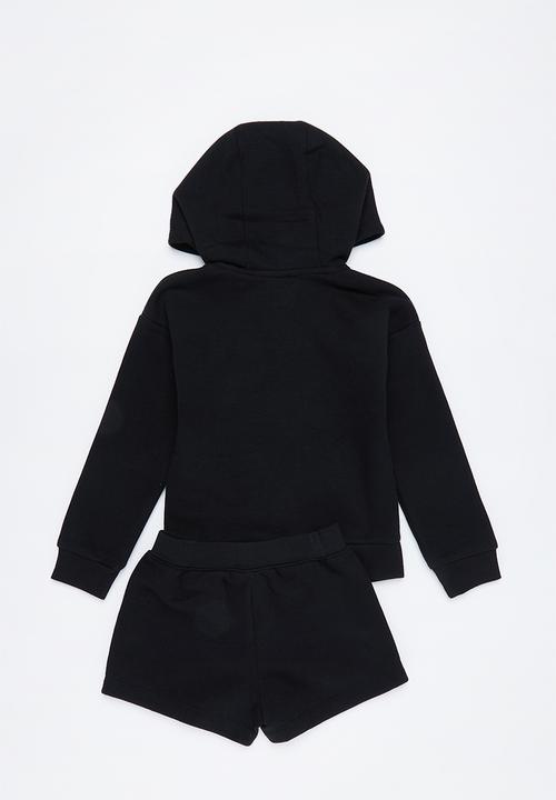 Nike - Nkg club fleece short set - black