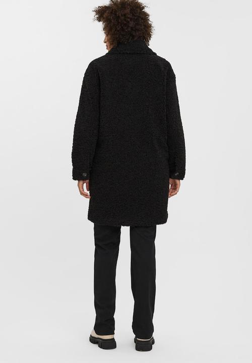 Vero Moda - Kylie filucca teddy coat - black