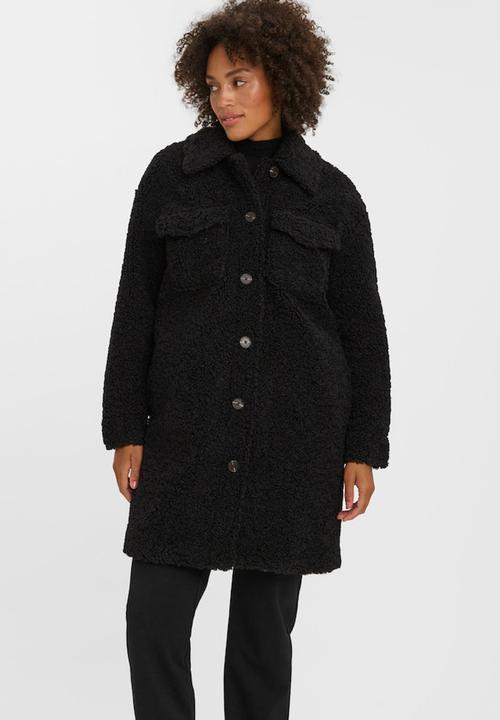 Vero Moda - Kylie filucca teddy coat - black