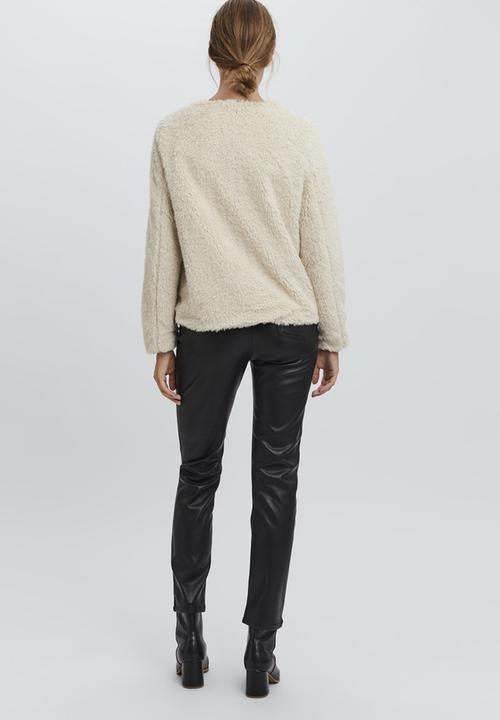 Vero Moda - Cozy amanda short teddy jacket - oatmeal
