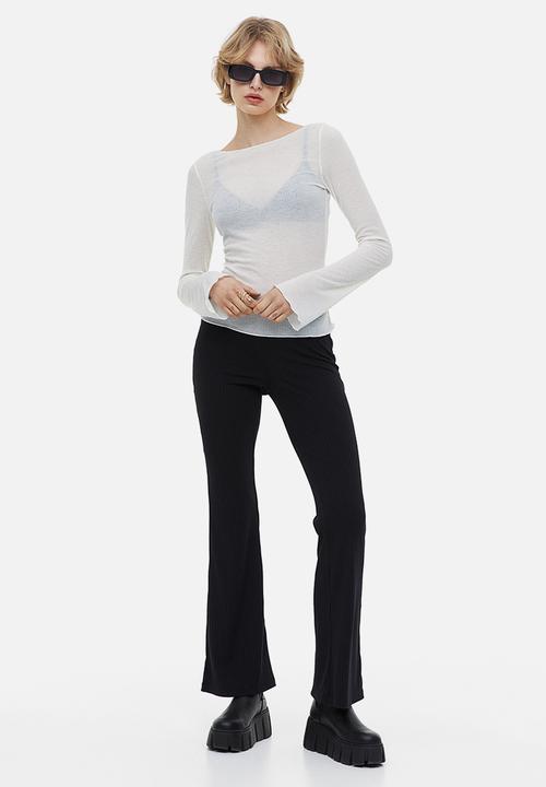 H&M - Flared leggings - black