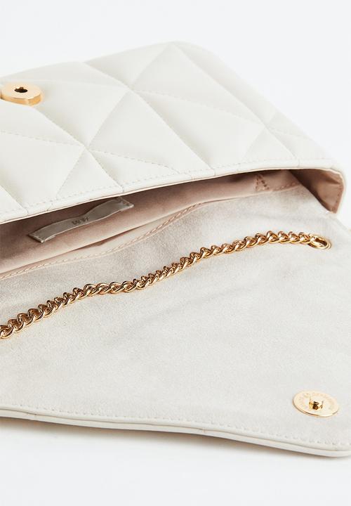 H&M - Quilted shoulder bag - light beige 