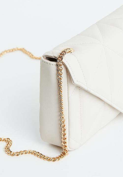 H&M - Quilted shoulder bag - light beige 