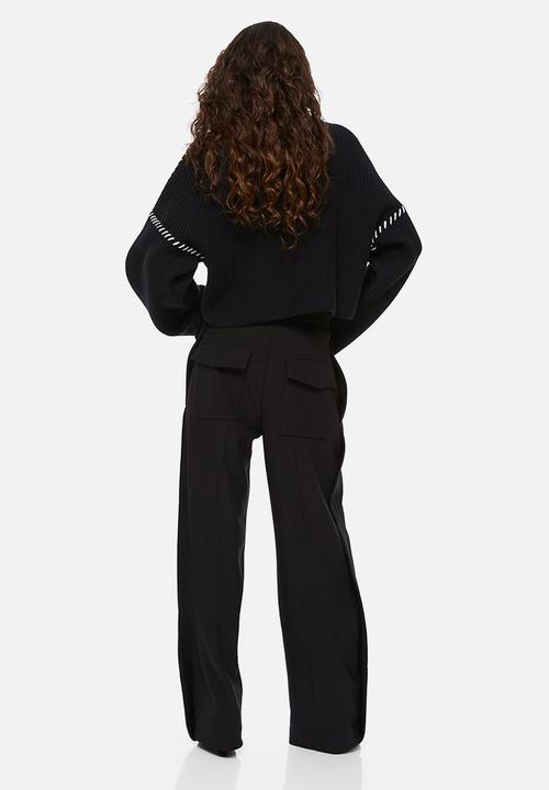 H&M - Tailored jersey trousers - black