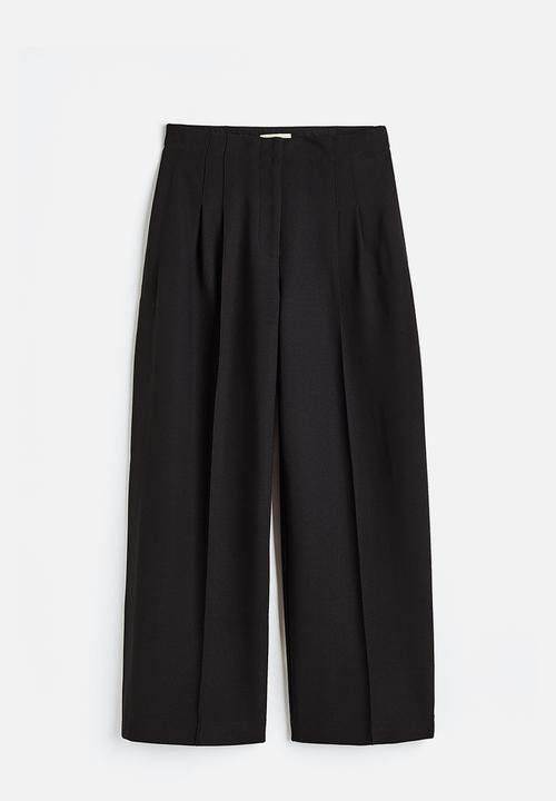 H&M - Tailored jersey trousers - black