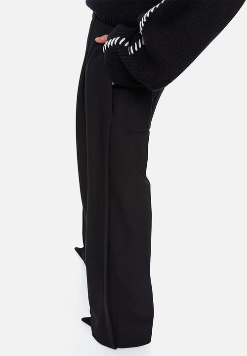 H&M - Tailored jersey trousers - black