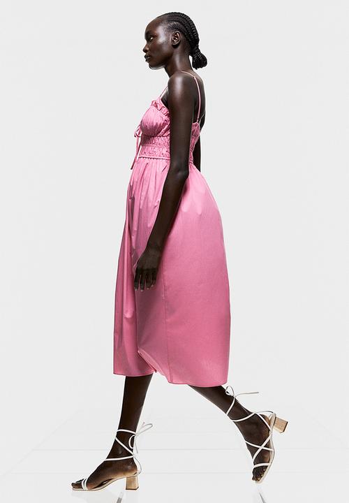 H&M - Smocked cotton dress - pink