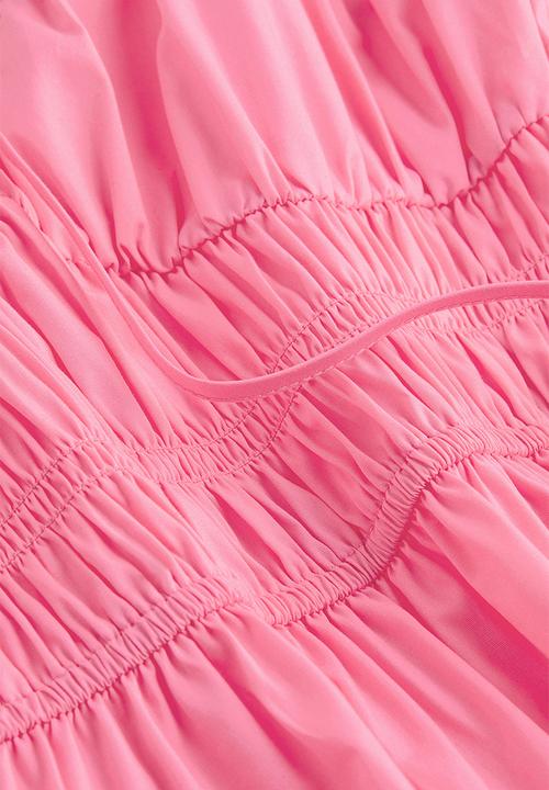 H&M - Smocked cotton dress - pink