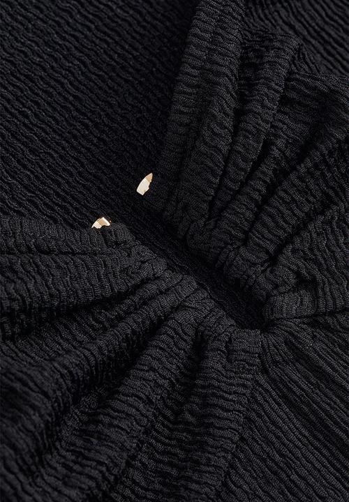 H&M - Crinkled jersey dress - black