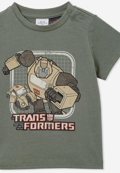 Cotton On - Jamie short sleeve tee-license - lcn has swag green/the yellow transformer