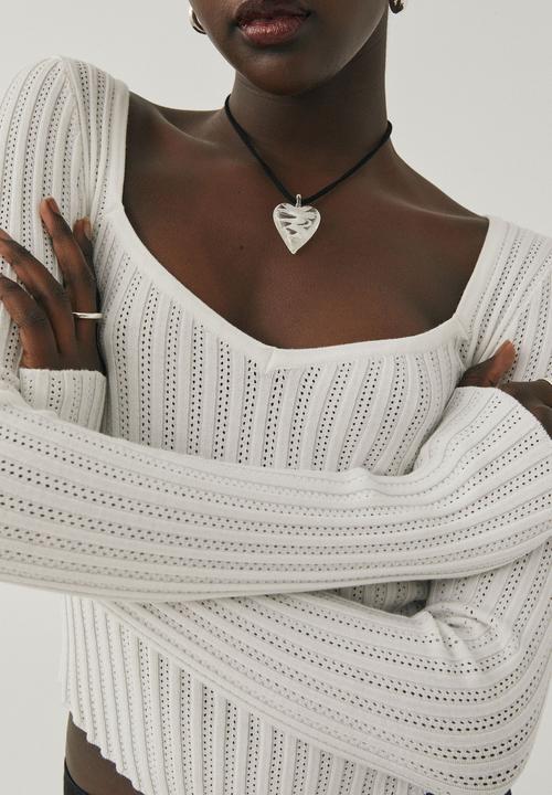 Supré  - Tiana knit long sleeve top - winter white