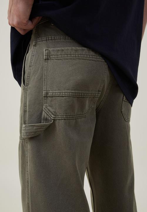 Cotton On - Baggy jean - olive knee patch