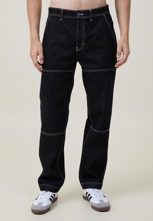 Cotton On - Baggy jean - rinse black knee patch