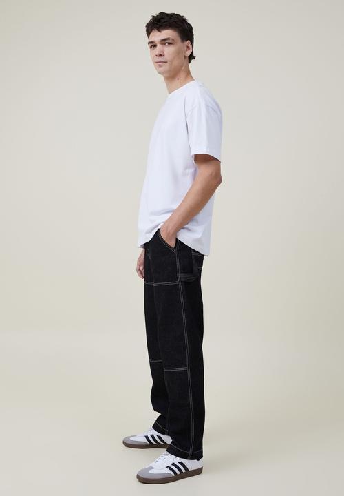Cotton On - Baggy jean - rinse black knee patch