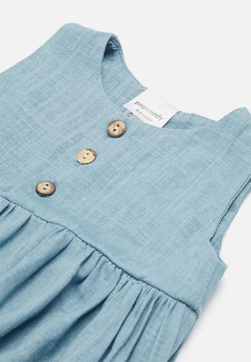 Pop Candy - Sleeve ruffle top and short set - blue