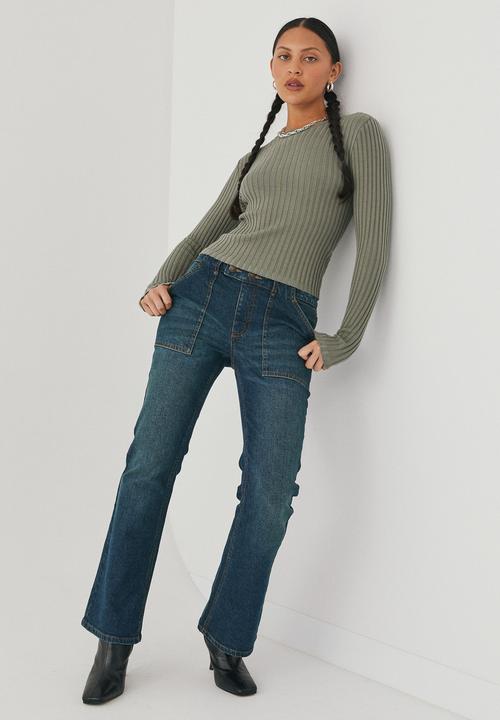 Supré  - Sophia long sleeve knit top - native green