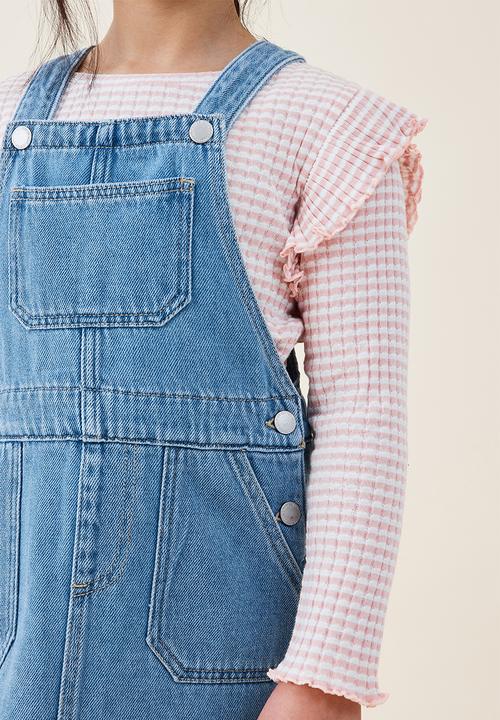 Cotton On - Shelley denim pinafore - weekend wash