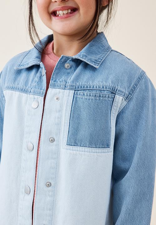 Cotton On - Mikayla denim shacket - denim splice