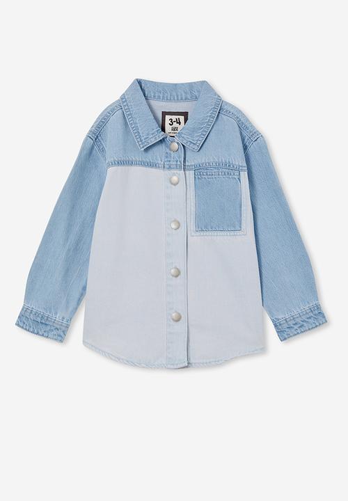 Cotton On - Mikayla denim shacket - denim splice