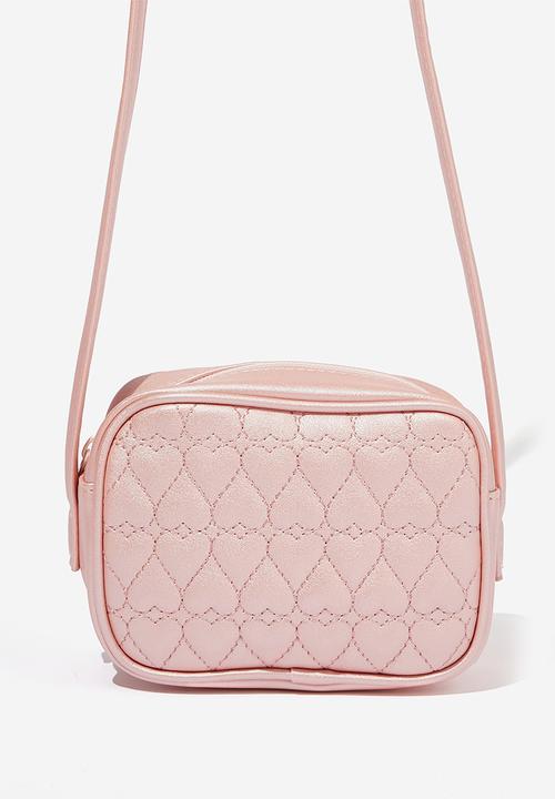 Cotton On - Quinn quilted cross body bag - zephyr metallic/hearts