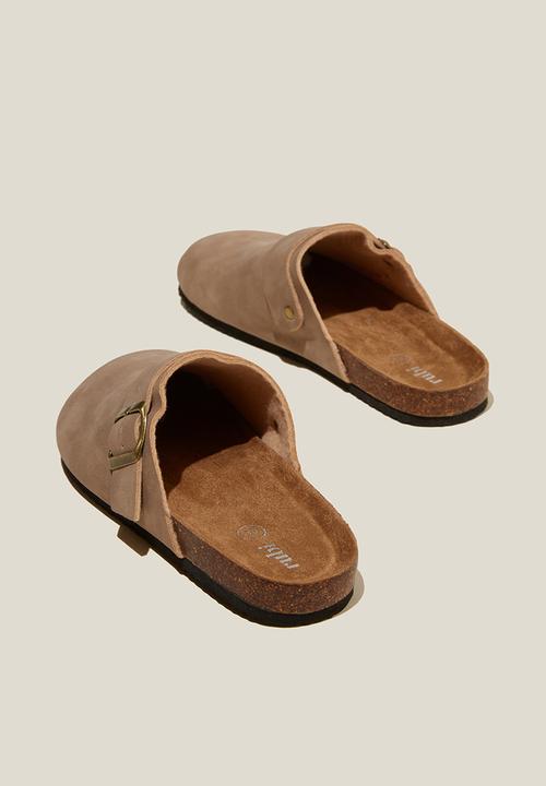 Cotton On - Rex buckle mule - roebuck nubuck