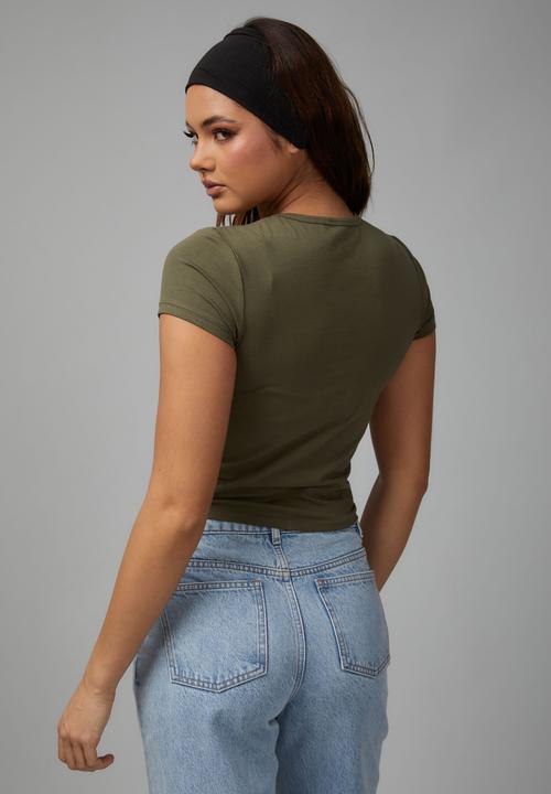 Factorie - Solid fitted tee - khaki