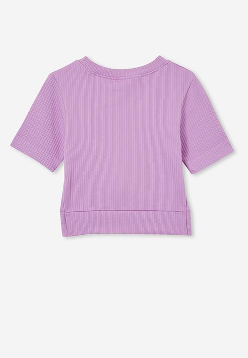 Cotton On - Madison short sleeve twist top - lavender dreams