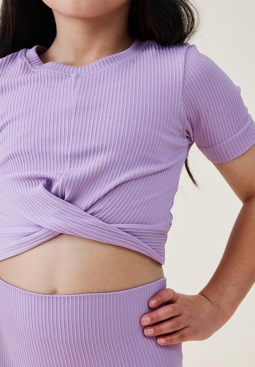 Cotton On - Madison short sleeve twist top - lavender dreams