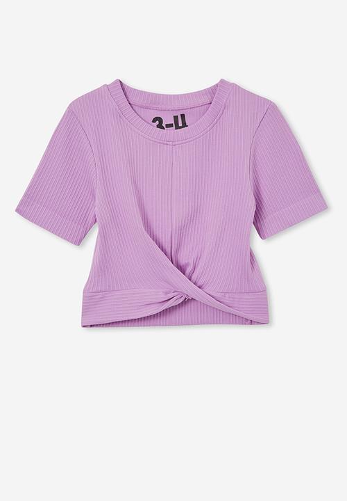 Cotton On - Madison short sleeve twist top - lavender dreams