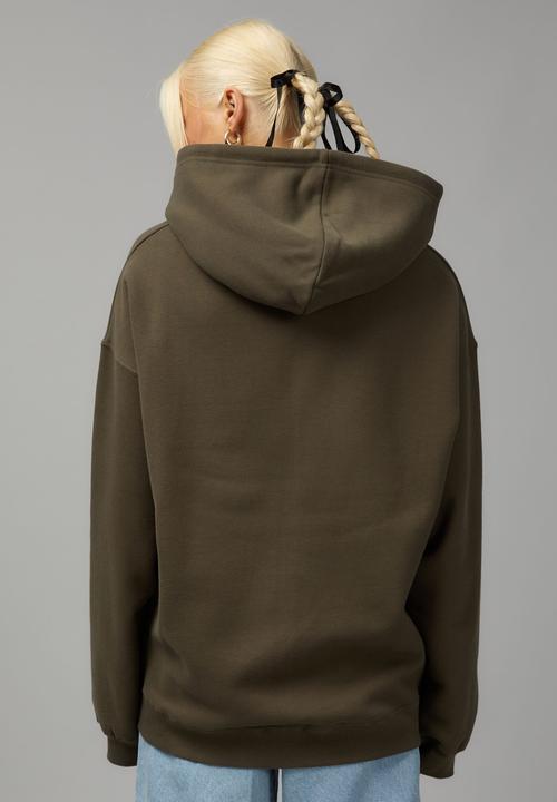 Factorie - Oversized zip through hoodie - grape green/colorado