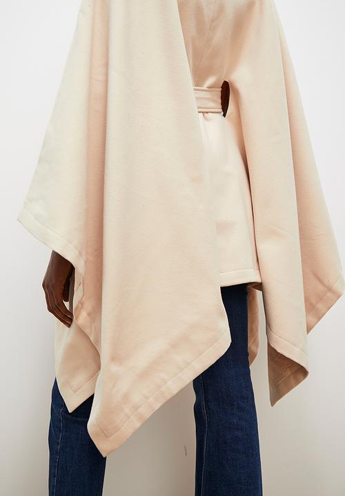 edit - Belted cape coat - oatmeal