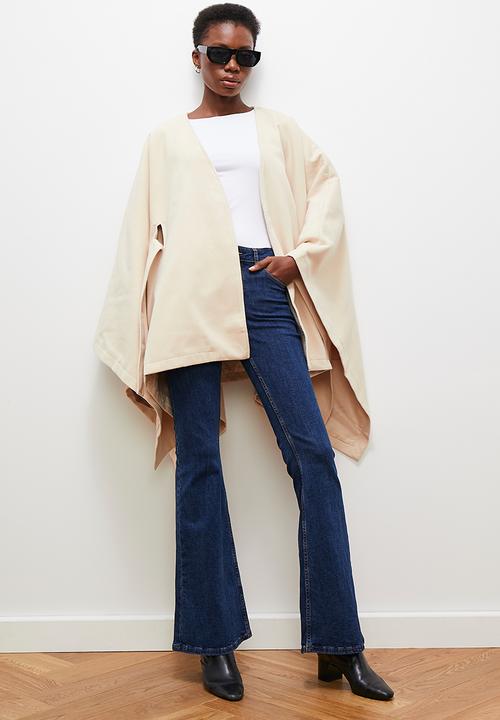 edit - Belted cape coat - oatmeal