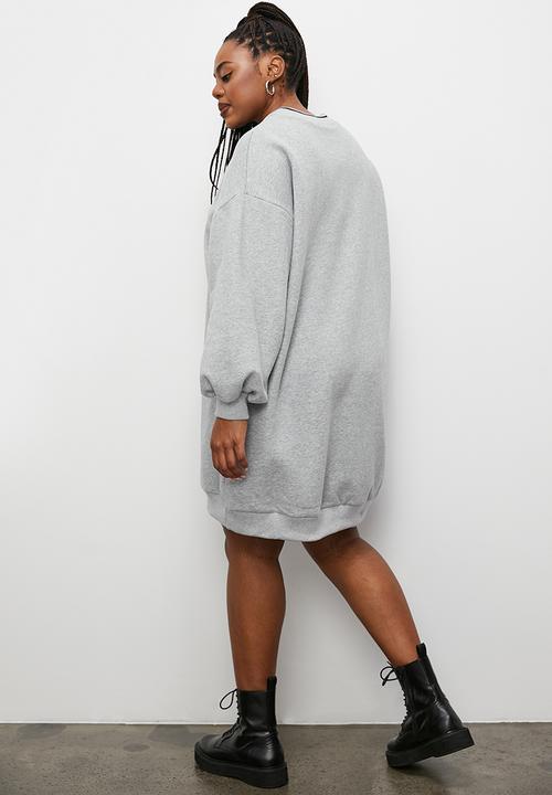 Blake - Graphic crew sweat dress - grey 