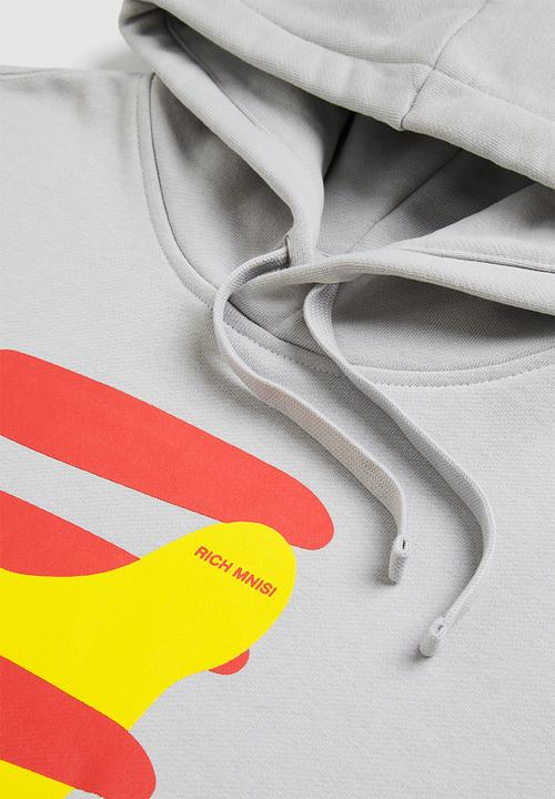 H&M - RICH MNISI x H&M: Oversized fit cotton hoodie - grey