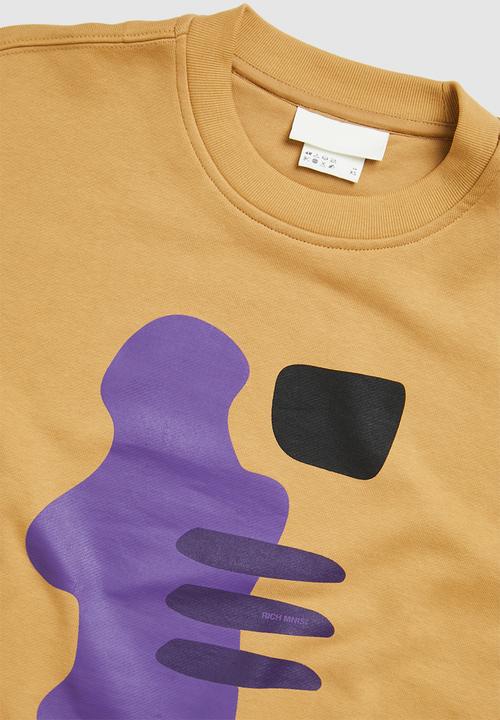 H&M - RICH MNISI x H&M: Oversized fit cotton sweatshirt - mustard yellow