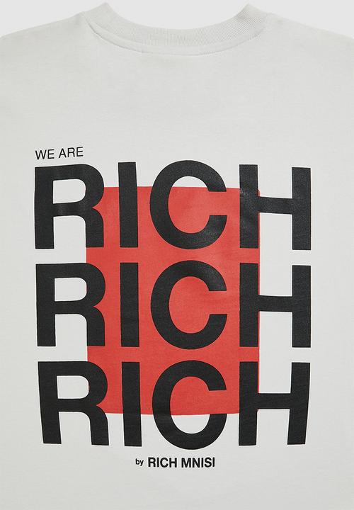 H&M - RICH MNISI x H&M: Oversized fit cotton T-shirt - light grey