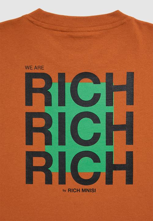 H&M - RICH MNISI x H&M: Oversized fit cotton top - burnt orange