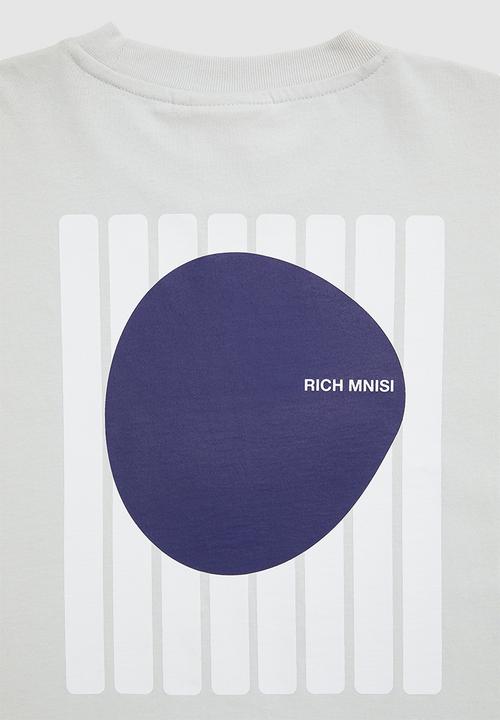 H&M - RICH MNISI x H&M: Oversized fit cotton top - grey