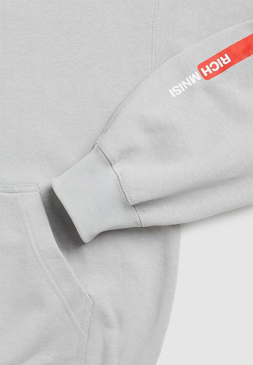 H&M - RICH MNISI x H&M: Oversized fit cotton zip-through hoodie - grey