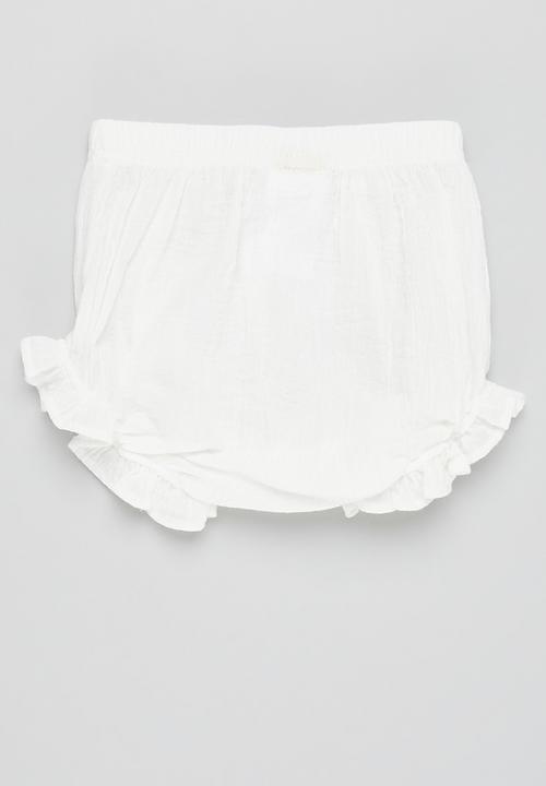 Pop Candy - Ruffle shorts - white
