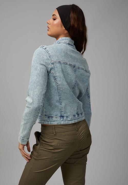 Factorie - Denim Moto Jacket - Blue