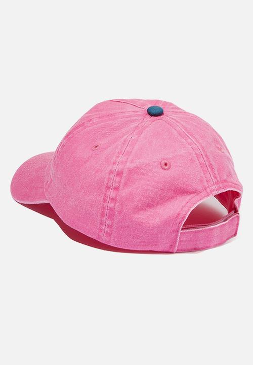 Cotton On - Kids lenny cap - pink gerbera/butterfly