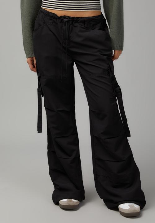 Factorie - Strappy utility pant - black