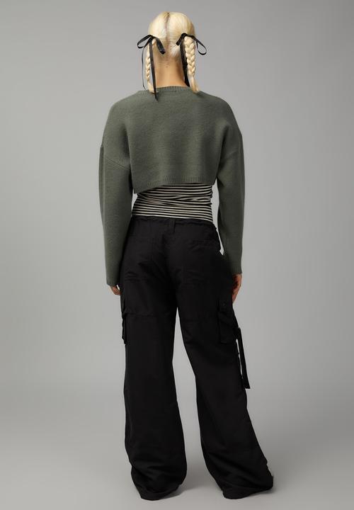 Factorie - Strappy utility pant - black