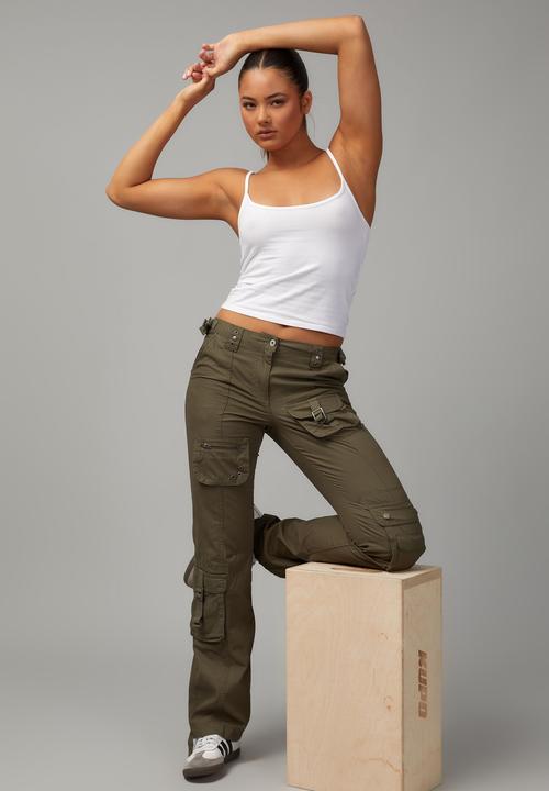 Factorie - Straight leg pocket pant - khaki