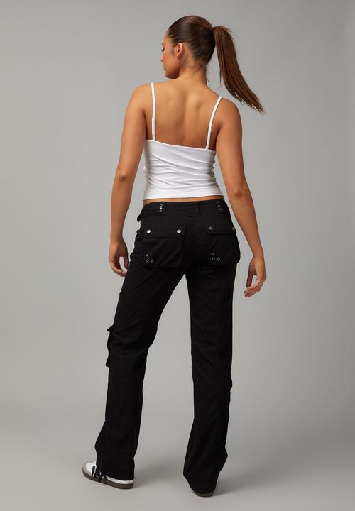 Factorie - Straight leg pocket pant - black
