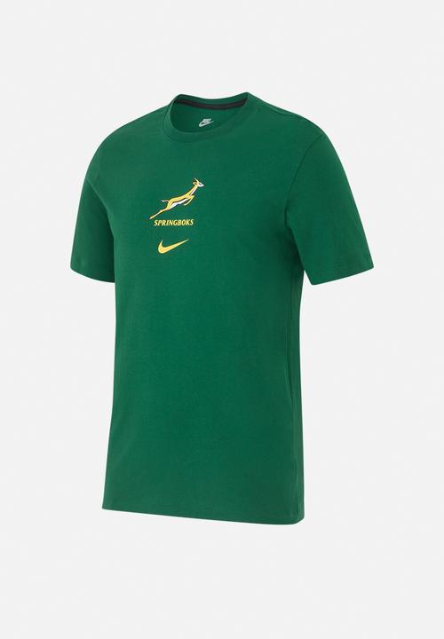 green and gold nike shirt
