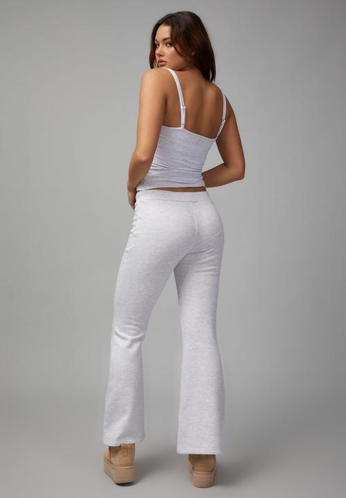 Factorie - Kick flare trackpant - silver marle