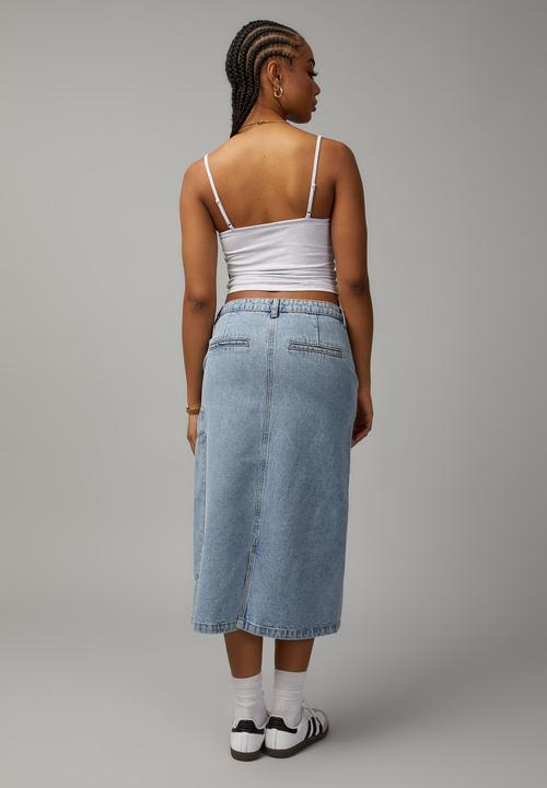 Factorie - Denim midi skirt - 90s blue